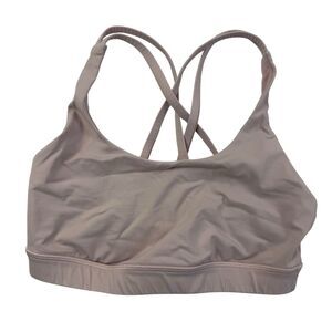 Lululemon Energy Bra 6 Medium Support Powder Pink Sports Athleisure Strappy